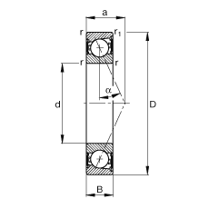 SS B7010-E-2RSD-T-P4S, {(dio)(ji)Ɍb|  = 25㣬ɂ(c)ܷǽ|ƹ